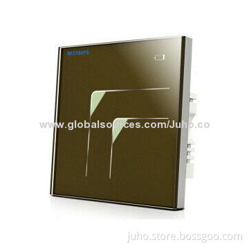 New Design Intelligent Touch Screen Switch 2 Gang Tempering Glass